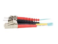 C2G LC-ST 10Gb 50/125 OM3 Duplex Multimode PVC Fiber Optic Cable (LSZH) - Nettverkskabel - ST flermodus (hann) til LC multimodus (hann) - 20 m - 20 m - fiberoptisk - dupleks - 50 / 125 mikroner - OM3 - halogenfri - akvamarin 85547