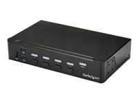 StarTech.com 4 Port HDMI KVM - HDMI KVM Switch - 1080p - USB 3.0 & Audio Support - KVM Video Switch (SV431HDU3A2) - KVM / lyd / USB-svitsj - 4 x KVM/lyd/USB + 3 x SuperSpeed USB - 1 lokalbruker - rackmonterbar - AC 120/230 V / DC 9 - 12 V - for P/N: SV431RACK SV431HDU3A2