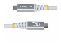 StarTech.com - USB-kabel - USB-C (hann) til USB-C (hann) - USB4 / Thunderbolt 3 / Thunderbolt 4 / DisplayPort 1.4 - 3.01 m - 4K 120 Hz støtte, robust, fleksibel - hvit CC3M20GUSB4CXW