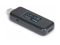 StarTech.com USB-C Power Tester, Bi-Directional Digital Voltage/Current - USB-C strømtester - digitalt multimeter, toveis - svart USBC-PWRTESTER