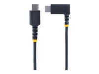 StarTech.com 6ft (2m) USB C Charging Cable Right Angle, 60W PD 3A, Heavy Duty Fast Charge USB-C Cable, USB 2.0 Type-C, Durable and Rugged Aramid Fiber, S20/iPad/Pixel - High Quality USB Charging Cord (R2CCR-2M-USB-CABLE) - USB-kabel - USB-C (hann) rett til USB-C (hann) rettvinklet - USB 2.0 - 3 A - 2 m - USB Power Delivery (60W) - svart R2CCR-2M-USB-CABLE