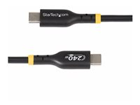 StarTech.com 1m USB C Charging Cable, USB-IF Certified USB-C Cable, 240W - USB-kabel - USB-C (hann) til USB-C (hann) - USB 2.0 - 48 V - 5 A - 1 m - utvidet effektområde (EPR), USB Power Delivery (240 W), støtte for Power Delivery 3,1 - svart USB2EPR1M