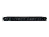 Eaton Tripp Lite Series PDU Metered 200V-240V 16A IEC-309 8 C13; 2 C19 Horizontal 1URM - Horizontal rackmount - strømfordelerenhet (kan monteres i rack) - 16 A - AC 230 V - 3.8 kW - inngang: IEC 60309 - utgangskontakter: 10 - 1U - 2.5 m kabel PDUMH16HV