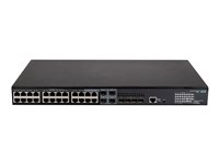 HPE FlexNetwork 5140 24G PoE+ 4SFP+ EI - Switch - L3 - smart - 24 x 10/100/1000 (PoE+) + 4 x kombo 10/100/1000Base-T (PoE+) / 100/1000Base-X SFP + 4 x 10 Gigabit Ethernet / 1 Gigabit Ethernet SFP+ - rackmonterbar - PoE+ (370 W) JL827A#ABB