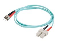 C2G SC-ST 10Gb 50/125 OM3 Duplex Multimode PVC Fiber Optic Cable (LSZH) - Nettverkskabel - ST flermodus (hann) til SC flermodus (hann) - 3 m - 3 m - fiberoptisk - dupleks - 50 / 125 mikroner - OM3 - halogenfri - akvamarin 85524
