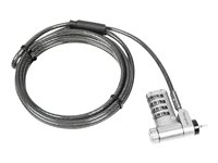 Targus DEFCON Ultimate - Sikkerhetskabellås - universalserialisert - sølv - 2 m (en pakke 25) ASP96GLX-25S