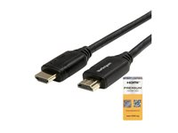 StarTech.com StarTech.com Premium Certified High Speed HDMI 2.0 Cable with Ethernet - 1.5ft 0.5m - HDR 4K 60Hz - 20 inch Short HDMI Male to Male Cord (HDMM50CMP) - HDMI-kabel med Ethernet - HDMI hann til HDMI hann - 50 cm - svart - for P/N: KITBXDOCKPEU, KITBXDOCKPNA, KITBXDOCKPUK, KITBZDOCK, USBC-HDMI-CDP2HD4K60 HDMM50CMP