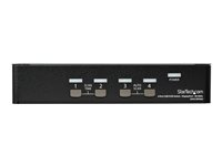 StarTech.com 4 Port DisplayPort KVM Switch, 4K 60Hz, Single Display, Dual Port UHD DP 1.2 USB KVM Switch with Integrated USB 2.0 Hub and Audio, Dell, HP, Apple, Lenovo, TAA Compliant - Keyboard/Video/Mouse Switch (SV431DPUA2) - KVM / lydsvitsj - 4 x KVM/lyd - 1 lokalbruker - stasjonær - AC 100 - 240 V SV431DPUA2