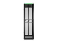 APC NetShelter SX Gen 2 - Rack skap - 2124 H x 600W x 1200D mm, med sider - står på gulv - svart - 45U - 19" - TAA-samsvar - for P/N: SMT1000RM1U, SMT750RM1U, SRTL10KRM4UT, SRTL5KRM2UI-HW, SRTL5KRM2UT-HW, SRTL8KRM4UT AR3305B2