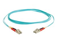 C2G LC-LC 10Gb 50/125 OM3 Duplex Multimode PVC Fiber Optic Cable (LSZH) - Nettverkskabel - LC multimodus (hann) til LC multimodus (hann) - 2 m - 2 m - fiberoptisk - dupleks - 50 / 125 mikroner - OM3 - halogenfri - akvamarin 85550