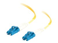 C2G LC-LC 9/125 OS1 Duplex Singlemode PVC Fiber Optic Cable (LSZH) - Koblingskabel - LC-enkeltmodus (hann) til LC-enkeltmodus (hann) - 7 m - 7 m - fiberoptisk - dupleks - 9 / 125 micron - OS1 - halogenfri - gul 85608