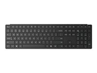 Lenovo Pro 6000 - Tastatur - multimodus - trådløs - 2.4 GHz, Bluetooth 5.3 - QWERTY - Norsk - eklipsesvart - brun boks 4Y41S04683