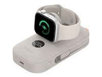 Belkin BoostCharge Pro - Strømbank - with apple watch charger - 10000 mAh - 45 watt - Fast Charge (2 x USB-C) - sand BPD012HQSA