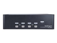 StarTech.com DisplayPort KVM - 4 port - 4K 60Hz - Dual Monitor KVM - DisplayPort Switch - KVM DisplayPort - Desktop KVM Switch (SV431DPDDUA2) - KVM / lyd / USB-svitsj - 4 x KVM/lyd/USB - 1 lokalbruker - rackmonterbar, stasjonær SV431DPDDUA2
