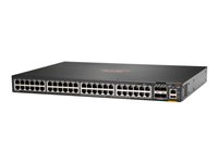 HPE Aruba Networking CX 6200F 48G 4SFP+ TAA Switch - Switch - Max. Stacking Distance 10 km - L3 - Styrt - 48 x 10/100/1000 + 4 x 100/1000/10G SFP+ - front og side til bakside - rackmonterbar - TAA-samsvar S0M88A