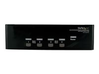 StarTech.com 4 Port DVI VGA Dual Monitor KVM Switch USB with Audio and USB 2.0 Hub (SV431DDVDUA) - KVM / lyd / USB-svitsj - 4 x KVM/lyd/USB - 1 lokalbruker - stasjonær - for P/N: IM12D1500P, SVA12M2NEUA, SVA12M5NA, USBDVI4N1A6, USBVGA4N1A10, USBVGA4N1A6 SV431DDVDUA