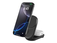 Belkin UltraCharge - Trådløst ladestativ - 2-i-1, Qi2, magnetisk, sammenleggbar + AC-strømadapter - 25 watt - Fast Charge (USB-C) - svart WIZ039KQBK