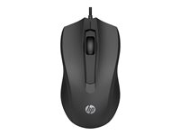 HP 105 - Mus - høyre- og venstrehåndet - optisk - 3 knapper - kablet - USB-A - svart - Smart Buy 822M9UT