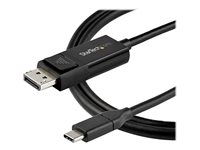 StarTech.com 3ft/1m USB C to DisplayPort 1.4 Cable 8K 60Hz/4K, Bidirectional DP to USB-C or USB-C to DP Reversible Video Adapter Cable, HBR3/HDR/DSC, USB Type C/Thunderbolt 3 Monitor Cable - 8K USB-C to DP Cable (CDP2DP141MBD) - DisplayPort-kabel - USB-C (hann) til DisplayPort (hunn) - USB 3.1 / Thunderbolt 3 / DisplayPort 1.4 - 1 m - aktiv, støtte for 8K UHD (7680 x 4320) - svart CDP2DP141MBD